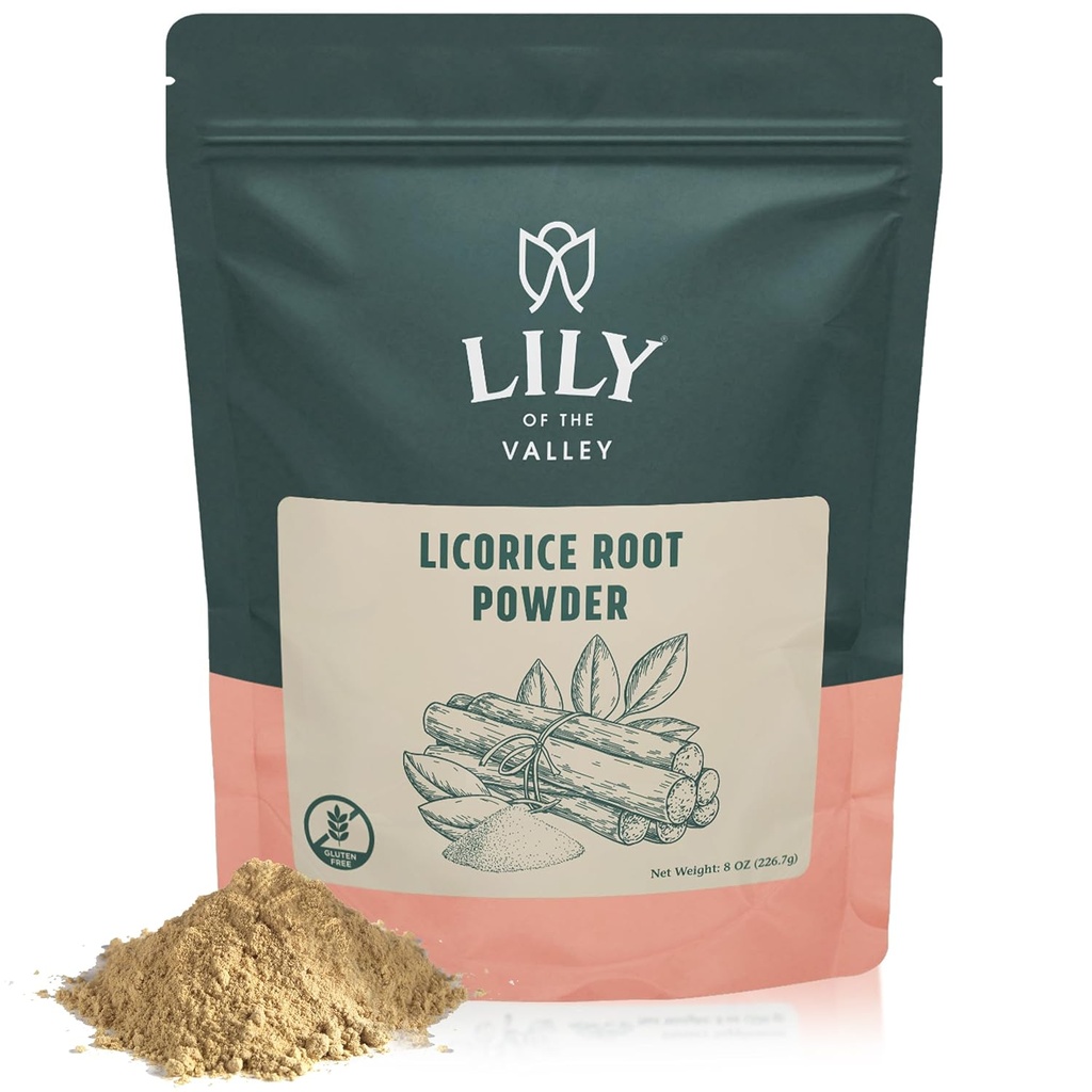 VALLEY Licorice/Liquorice Root Toz - Ground Mulethi Hindistan'dan Kaynaklandı - Glycyrrhiza Glabra - Natural Sweetener - Vegan & Gluten-Free - Packed in Resealable Pouch (8oz, 226g)