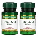 Nature's Bounty Folic Acid 800 mcg Vitamin Supplement Maksimum Güç - 250 Tablet, 2 Paket