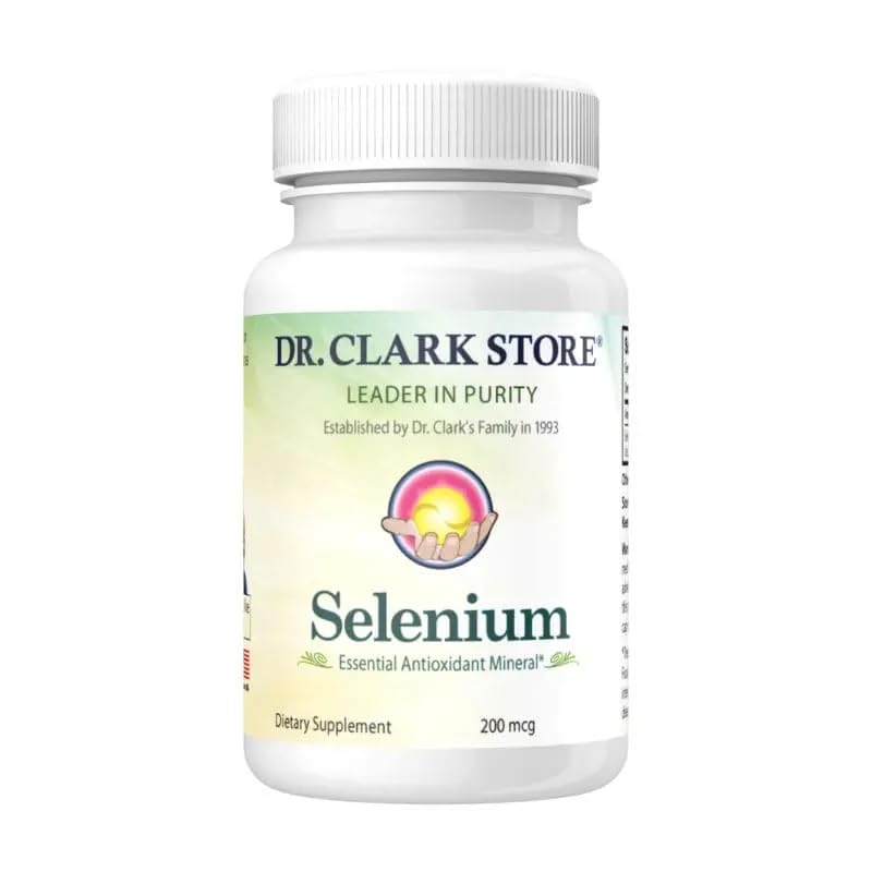 Dr. Clark Selenium Supplement 200 Mcg - Diyeter Capsules with Essential Mineral - Tiroid Fonksiyonlarını Geliştir, Immune Support - 100 Capsules