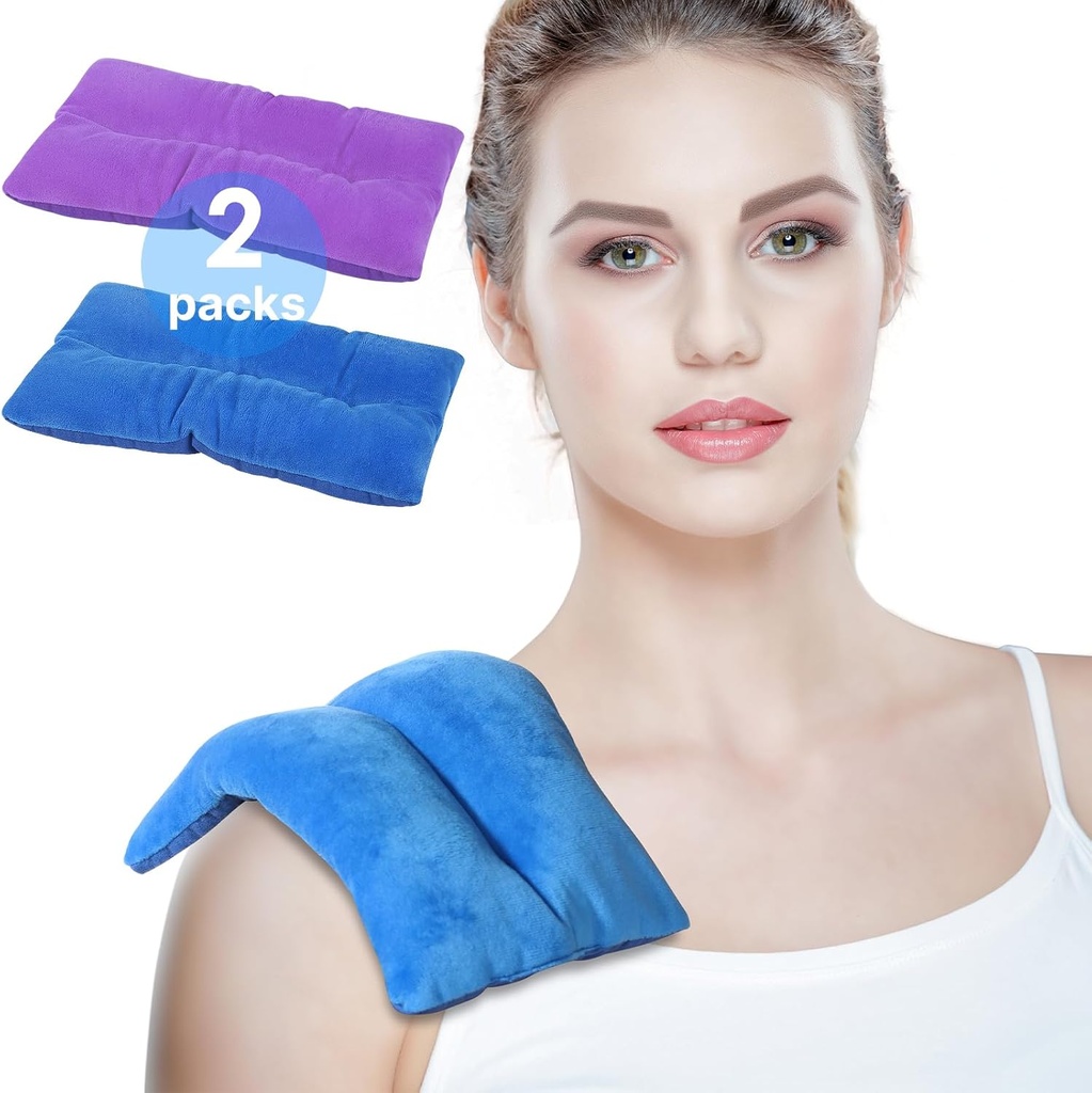 Insuwell Mikrodalga Isıtma Pad forBoy Omuz omuzları için, Isıtmalı Pad Microwavable for Warm Compress, Unscented Microwavable Heat Pad for Cramps, Moist Heat Pack for Soothing Stress, 2 Packs