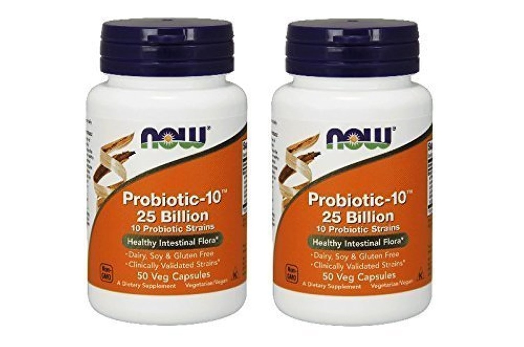Şimdi Probiyotik-10 25 Milyar, 50 Kont (Pack of 2)