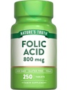 Nature's Truth Folic Acid | 800 mcg | 250 Tablet | Vegan, Non-GMO & Gluten Free Supplement Supplement