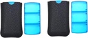 VOFOON Küçük Pill Organizer 3 Times a Day Daily 2 Pack, Travel Pill Box for Purse Pocket, 3 Karşılaştırmalı Portatif Tıp Vitamini, Fish Oil Box, Supplement Box