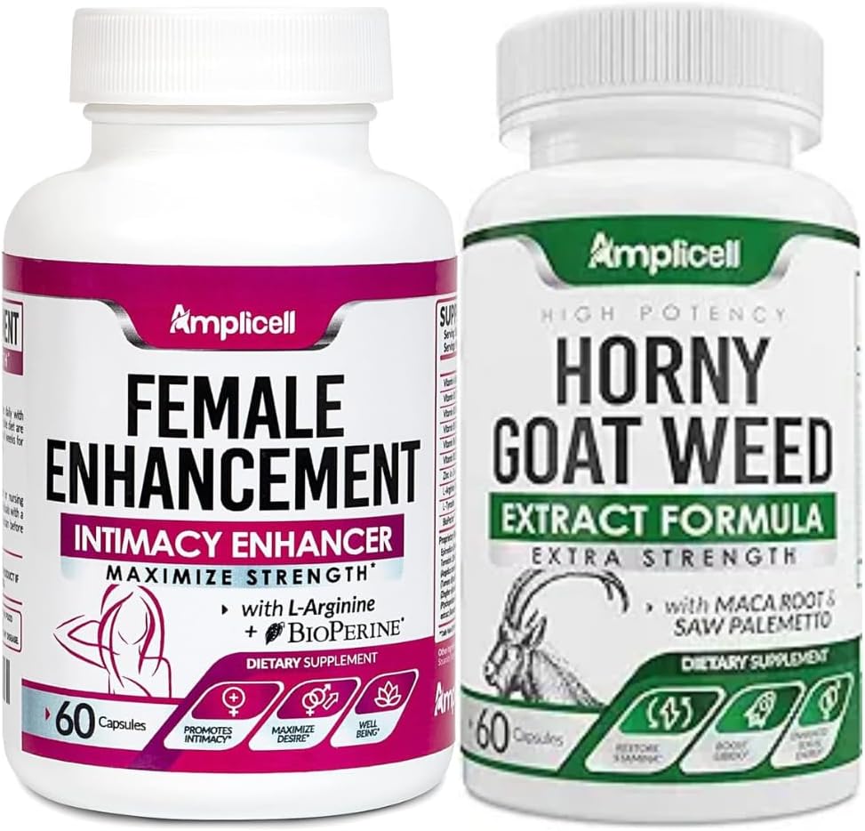 Kadın Gelişi ve Horny Goat Weed Pills - Erkekler ve Kadınlar için Libido ATM - Hormon Dengesi - Mood & Energy Pills - 60Caps