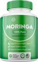Moringa Toz Capsules Pure Nutrient Rich Moringa Toz Doğal Yeşil Antioksi Superfood Supports Energy Skin Health Gut Health with Essential Vitamins and Amino Acids (Pack of 1)