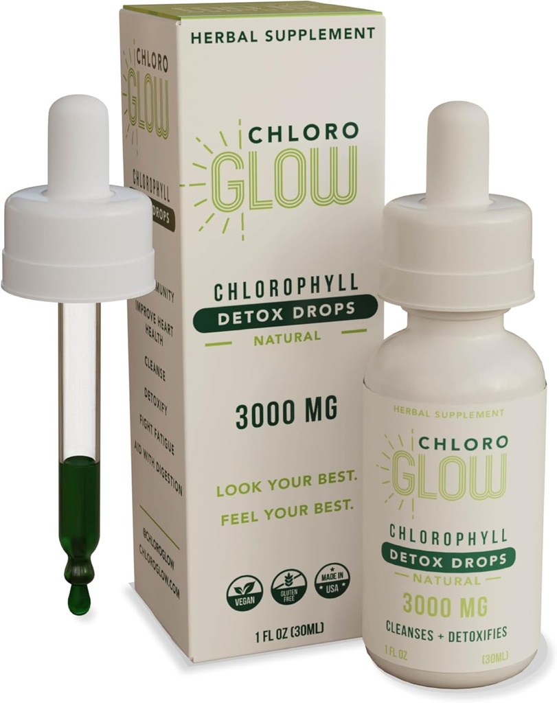Chlorophyll Oksijen Drops 3000 mg | Enerji Supplement Metabolism Immune Support, Natural Detox, Altitude Aid & Body Deodoring Supplement 30 ml (Pack of 1)