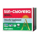 Sun Chlorella Tablets 200mg, Whole-Food B12 & Vitamin D, Non-GMO, 1500ct | Pulverized Cell Wall for Absorption, Gluten-Free; Chlorophyll Equal to 2-2.5 Cups Spinach or Kale Daily Support