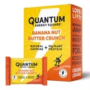 Kuantum Enerji Meydanı: Enerji Bar Caffeine & 10g Protein ile. (Vegan, Gluten-free, Soy-free, Dairy-free) - Banana Nut Butter Crunch 8Pkk