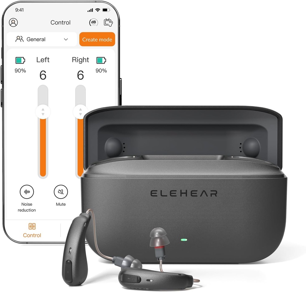 Alpha Pro İşitme Aids, Bluetooth OTC İşitme Aids For Seniors Yetişkinler, Smart Device İşitme Aid with AI Gürültü Cancellation, Bluetooth Enabled & App Control İşitme Aid, Comfortable Fit Fit Fit