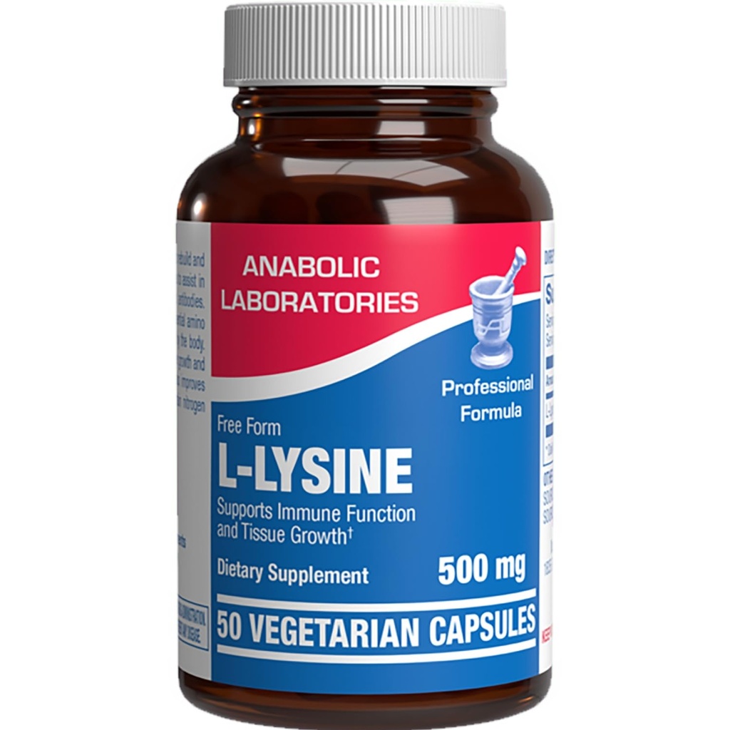 Yetişkinler için L Lysine 500 mg Capsules - Klinik Formula L-lysine Supplement for Gut Skin and Lip Health Plus Immune Support - Vegetarian Non-GMO & Made in the USA in cGMP Olanaklar - 50 Servisler