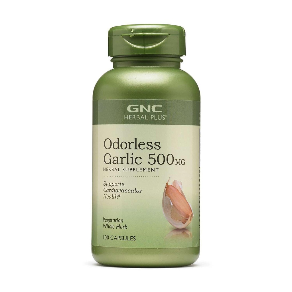 GNC Herbal Plus Odorless 500 500 mg Supplement, Vegetarian, Supports Cardiovascular Health, 100 Hizmet