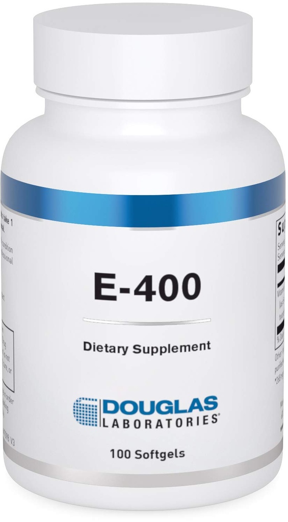 Douglas Laboratories E-400 | Vitamin E for Antioksi Koruma ve Cardiovascular Destek | 100 Capsules