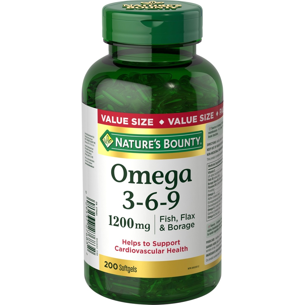 Nature's Bounty Omega-3-6-9 1200 mg 200 sayı