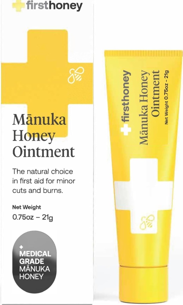 İLK HONEY Manuka Yara Ointment [.75oz - 21g] | Hızlı Yara Tamir Gel | Skin & Burns için Hızlı Yardım | Manuka Honey Yeni Zelanda'dan | Antibiyotik Free Burn Care, Scar Gel, Giying Aid