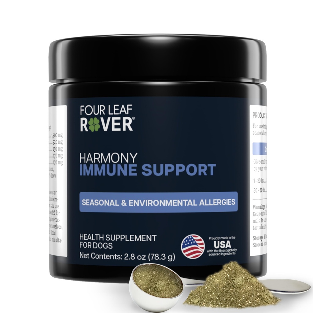 Harmony - Köpekler için Quercetin ile Skin & Coat Supplement - Mevsim ve Çevre Enerjileri için Histamine Destek - Veterinarian Formulated
