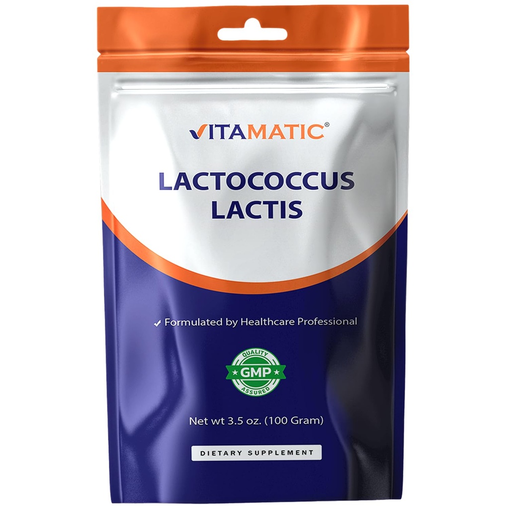 Vitamatic Lactococcus Lactis Probiyotik Toz - Digestive Health Support - 100 Gram (3.5 OZ) - 100 Hizmet