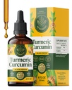 HERBAMAMA Turmeric Liquid Drops - Vegan Immune, Turmeric Curcumin ile Black Peppe Extract - Non-GMO, Alkol & Sugar-Free Antioksi Supplement - 56-Day Supply