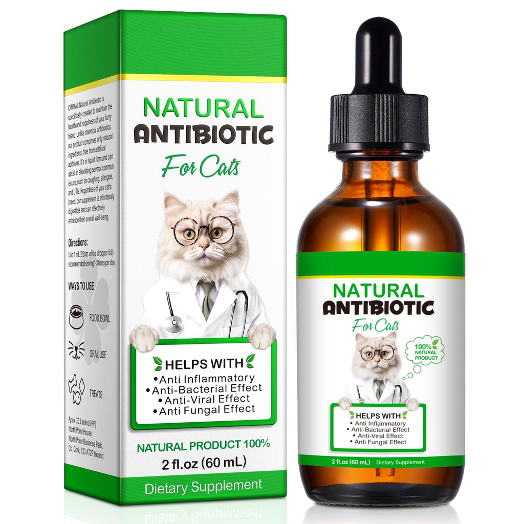 Kedi Antibiyotikleri, Kediler için Antibiyotikler, Doğal Kedi Antibiyotikleri 60 ml Herbal Supplements 60 ml
