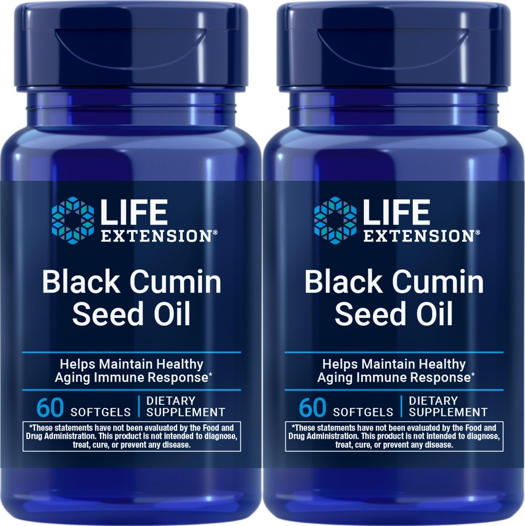 Life Extension Black Cumin Tohum Oil, 60 softgels (Pack of 2)