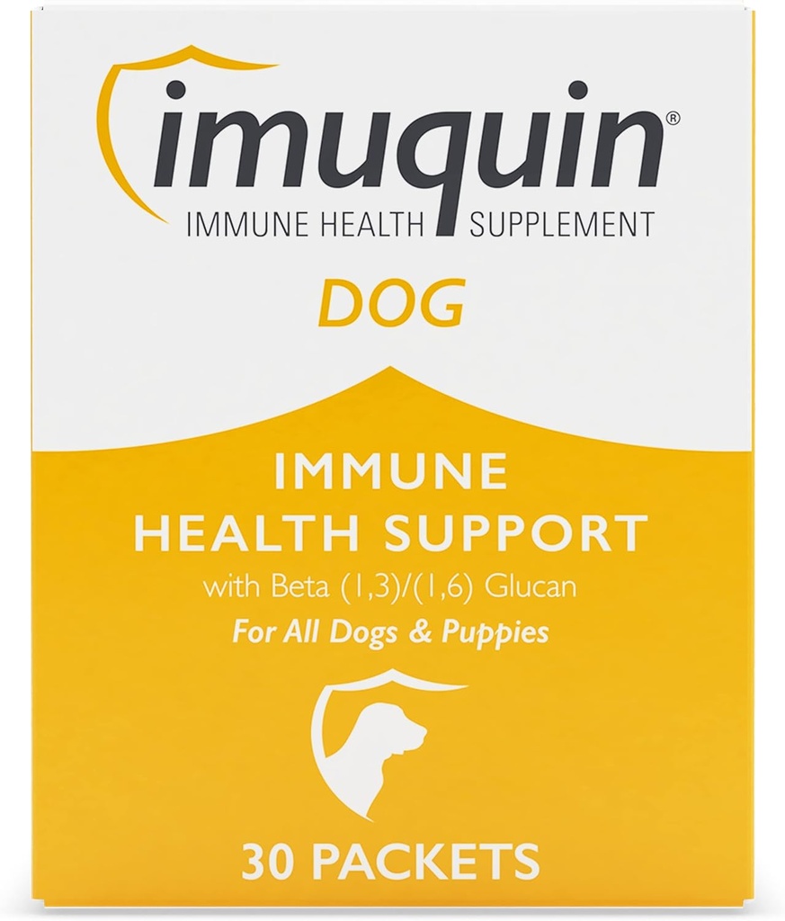 Nutramax Imuquin Immune Health Supplement Toz for Dogs and Puppies - Beta Glucans, Marine Lipids, Vitaminler ve Mineraller, 30 Packets