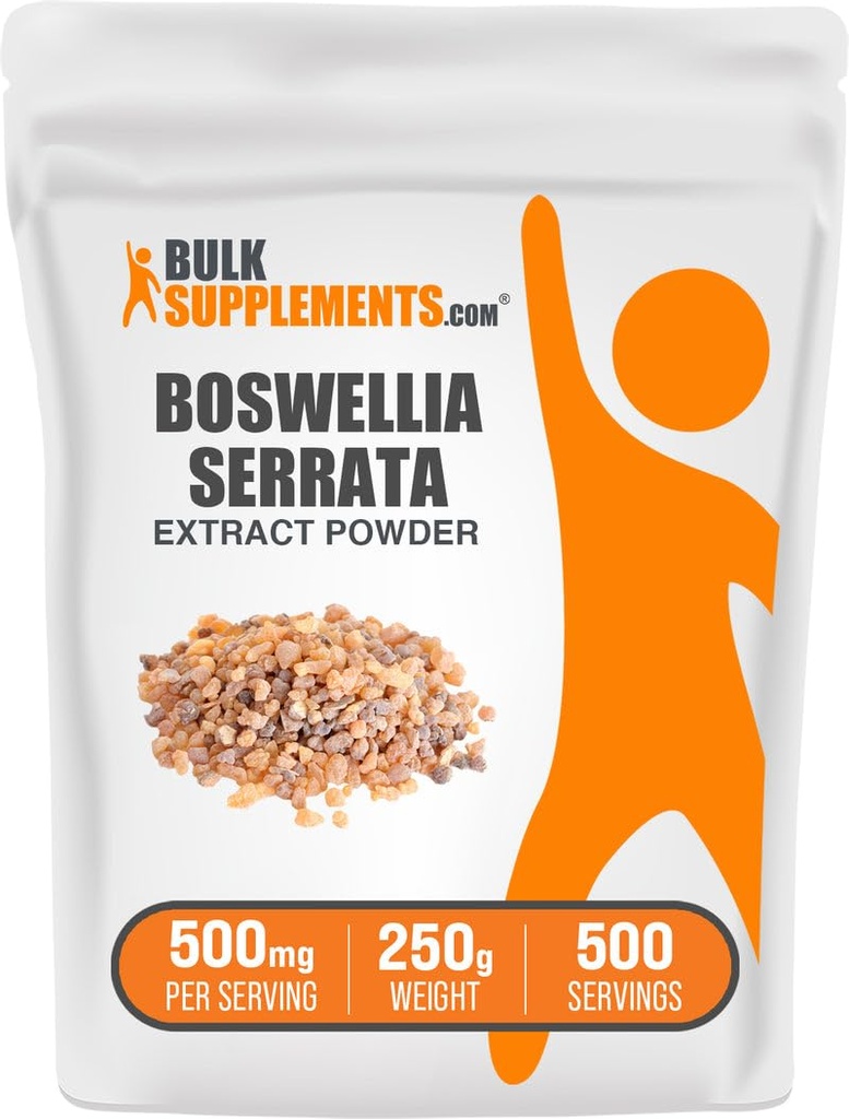 BulkSupplements.com Boswellia Serrata Extract Toz - Boswellia Supplement, Frankincensewear - Vegan & Gluten Free, 500 mg per Service, 250g (8.8 oz) (Pack of 1)