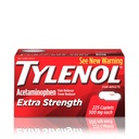 Tylenol Ekstra Kuvvetli Caplets with 500 mg Acetaminophen, Pain Reliever & Ateşleme, 225 ctt