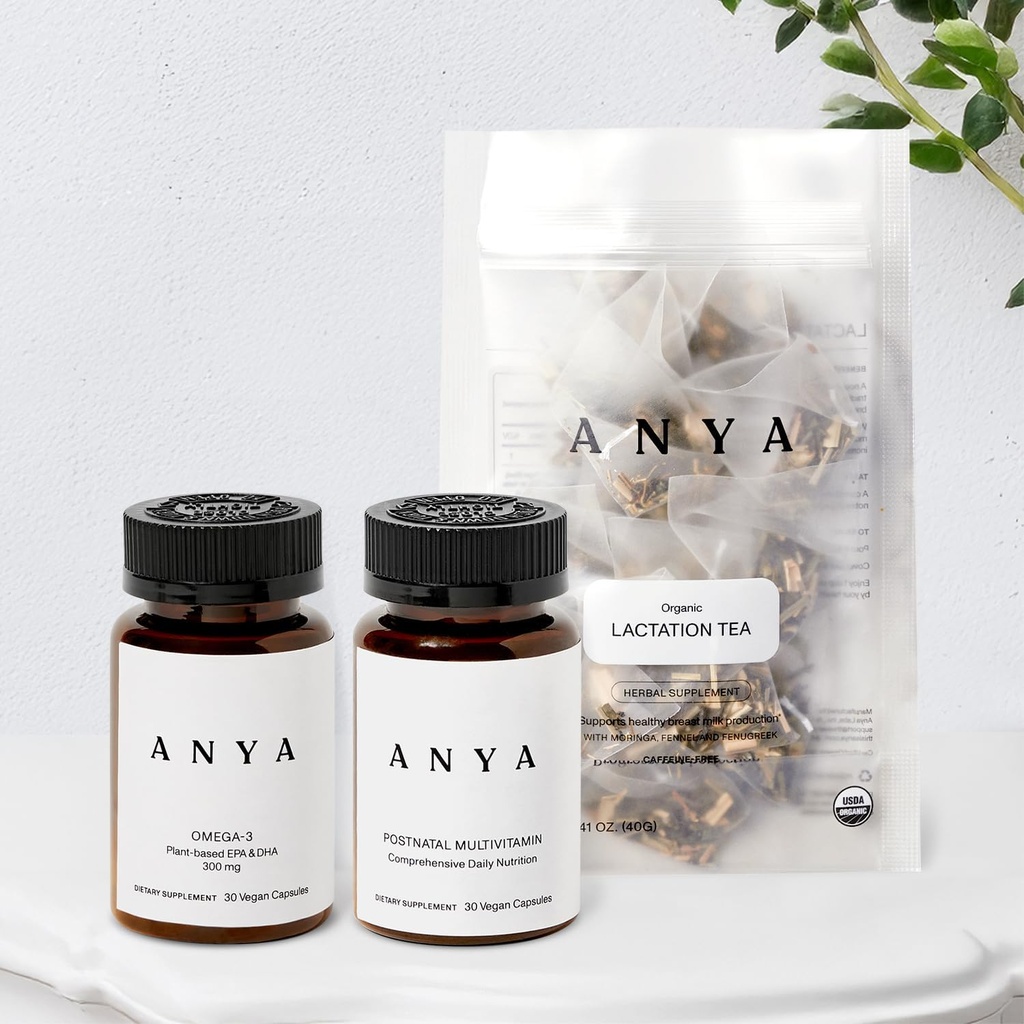 ANYA Multivitamin + Lactation Tea Schepartum Essentials for Women, Postnatal Supplements for Emziring