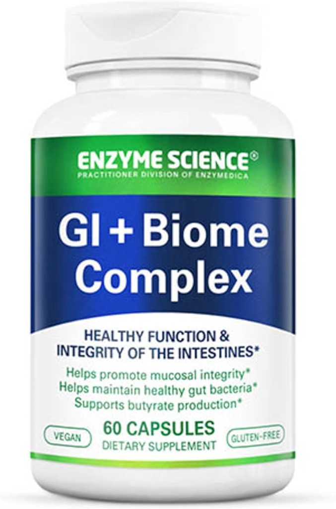 Enzyme Science GI + Biome Kompleksi, Gut Health ve Intestinal Balance için prebiyotikler, 60 Capsules (30 hizmet)