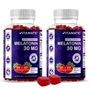 Vitamatic Sugar Free Melatonin 30mg per Gummy - 60 Hizmet - 60 Vejetaryen Gummies - Non-Habit Form Supplement (60 Count (Pack of 2))