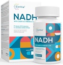 NADH + CoQ10 + D-Ribose Supplement, Geliştirilmiş NAD+ Enerji için Tamam, Fatigue, 60 Capsules