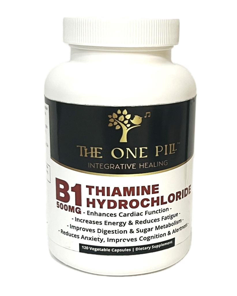 B1 Thiamine,, Thiamine Hcl, 500 mg-120 Capsules,Vegan,Non GMO, Hayır Yapay veya Stearate Katkıları.