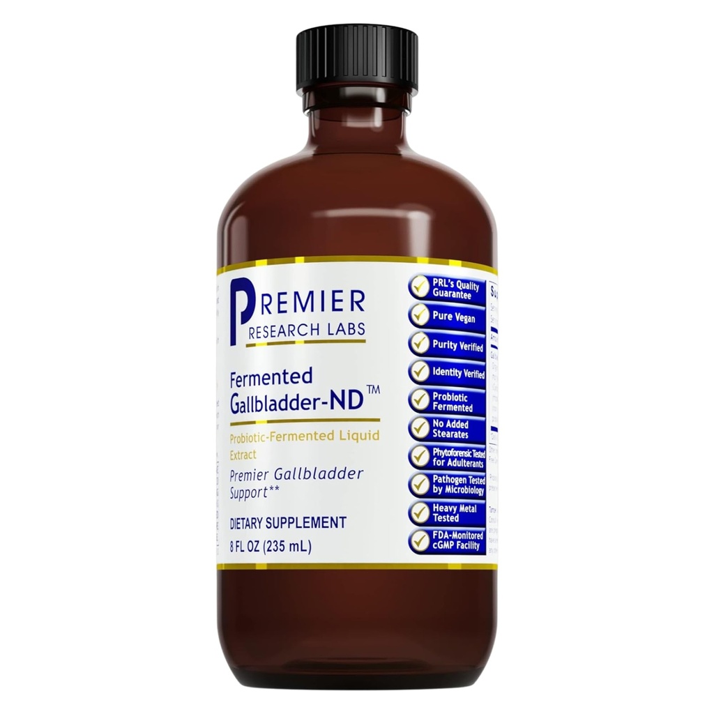 Premier Research Labs Gallbladder-ND - Gallbladder Cleanse, Süt Butle ve Artichoke Ekstraksiyonu, Süt Butle Liquid Drops, Tincture Supplement with Antioksis, Turmeric - 8 Fl Oz Şişe