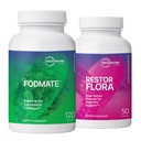 Microbiome Labs RestorFlora Probiyotik Supplement, Saccharomyces & Sporte-Based Probiyotiks (50 Capsules) + FISOATE Digestive Enzymes to Help Break F240APs (120 Capsules) - 2 Ürün Grafikleri