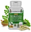 Moringa Oleifera Capsules 1000mg | Pure Moringa Leaf Powder | Green Superfood for Metabolism & Immune Support | Non-GMO, Vegan, Gluten-Free | 120 Veggie Capsules