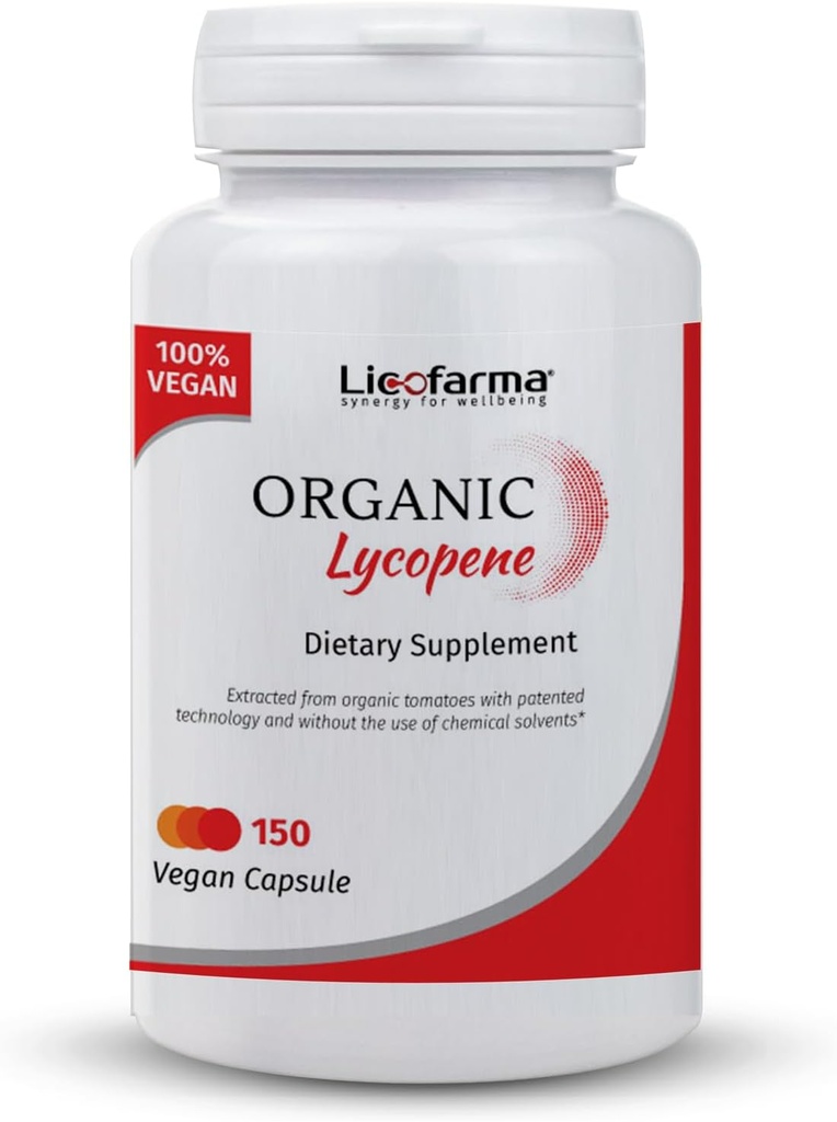 Organik Lycopene | Antioksi Natural Supplement | Organik Lycopene ile Domates | 150 Capsule Pack