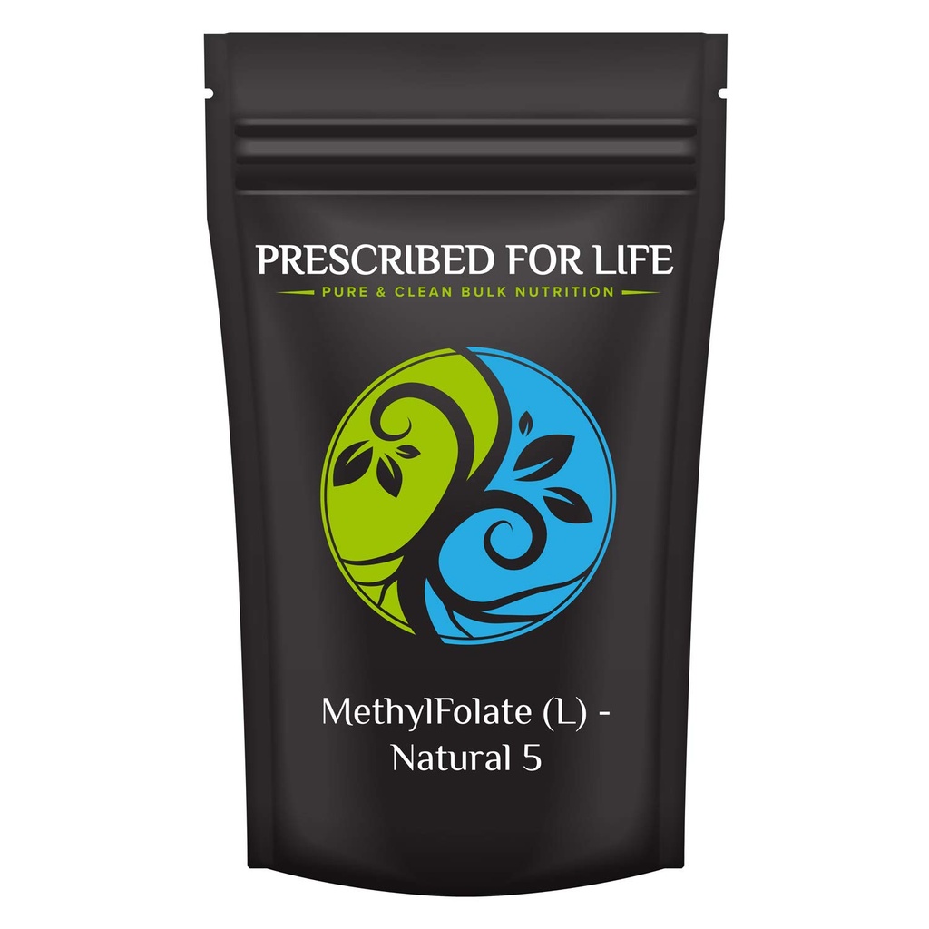Prescribed For Life Methyl Folate Powder | Bioavailable Folic Acid to Support Brain Health | Pure Powdered Vitamin B9 Folate Supplement for Women & Men (2 kg / 4.4 lb)
