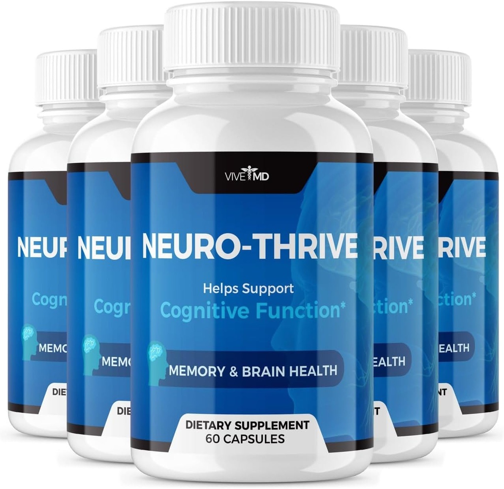VIVE MD Nöro Thrive Beyin Tamamı - Resmi Formula - Nöro Thrive PQ, Ginkgo Biloba Extract ile Ekstra Kuvvetler için Nöro Thrive, Sibirya'nın Satın Alınması (5 Pack)