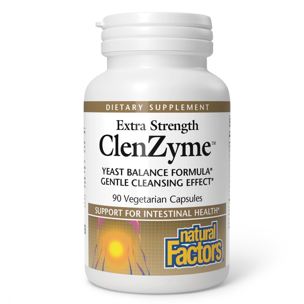 Doğal Faktörler, ClenZyme, Ekstra Güçlü Yeast Balance Formula, 90 Capsules