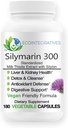 Silymarin 300 - Standartlaştırılmış Süt Silybin 300 mg - Liver ve Kidney Health, Liver Detox ve Cleanse, Antioksis - Vegan - 180 Sebze Kapsülleri