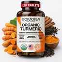 Pomona Wellness Organic Turmeric Supplement 2100 mg, USDA Organic, Non-GMO, Vegan, Turmeric Curcumin with Black Pepper for Absorption, for Joint Support and Immunity, 120 Tablets