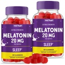 WellEvet Melatonin Gummies 20mg (2 Pack) | Uyku Desteği | Yetişkinler için maksimum Güç Melatonin 20 mg Gummies | Hızlı Çözüldü | Büyük Berry Flavor | 60 | Vegan, GMO