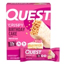 Quest Beslenme Crispy Doğum Doğum Günü Kek Protein Bar, 17g Protein, 1g Sugar, 2g Net Carbs, Gluten Free Protein Snack, Keto Friendly, 4 Count