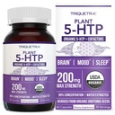 Organik 5-HTP - 200 mg |% 5HTP Concentration, Plus Copha Vitamin B6 & Lion's Mane | Water Extracted from Organic Griffonia Seeds | Supports Mood, Cognition & Sleep (60 Capsules | 30 Hizmet)