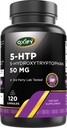 5HTP 5Hydroxytryptophan 50 mg | 120 Capsules | Gluten-Free, Non-GMO | Supplement Made in USA USA