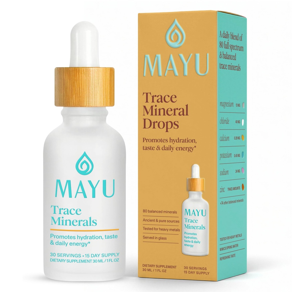MayU Trace Mineral Drops - 1 Şişe - 80+ Full-Spectrum Ionic Minerals for Water - Great-Tasting Mineral Supplement for Hydration - Magnezyum, P properties & çinko - Nomixs - 30 Hizmet