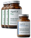 ALGAECAL Organik Red Algaeulyum Kemik Yoğunluğu ve Güç, Vitamin K2 MK7, D3, Magnezyum & Trace Minerals, 120 Veggie Caps Magnezyum RelaxTM (60 Caps)