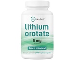 Mikro Malzemeler Lityum Orotate 5 mg, 240 Vegetarian Capsules | 5 mg Per Servis | Elemental Lityum Trace Mineral | Stable Low-Dose Orotate Form | Non-GMO, Filler Free