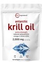 Mikro Malzemeler Antarktika Krill Oil Supplement, 2.000mg Per Servis, 120 Softgels, Triple Strength, Omega-3s EPA, DHA & Natural Astaxanthin, Supports Immune System & Brain Health
