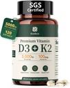 D3 K2 5000IU 100mcg MK-7, 120 Softgels, 2-in-1 K2 D3 Bone Health için ek, Immune Support, Betteruba Abors, Easy to Swallow, One Daily, 120 Day Supplygels, 2in-1 K2 D3 Vitamin Eksi, Immune Support, Betteruba Abxia, Easy to Swallow, One Daily, 120 Day Supplygel