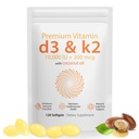 Daiasns Vitamin D3 K2 10000iu Kas ve Beyin Sağlığı - Yüksek Lisans D3 K2 Supplement Immune ve Cardiovascular Destek - 120 Softgels